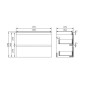 Cersanit Moduo - Meuble-lavabo, 57x80x38cm, 2 tiroirs, anthracite S590-089 Cersanit Moduo - Meuble-lavabo, 57x80x38cm, 2 tiroirs, anthracite S590-089