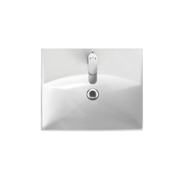 Cersanit Lara - Meuble avec lavabo, 46x49x40 cm, 2 tiroirs, blanc S801-141-DSM