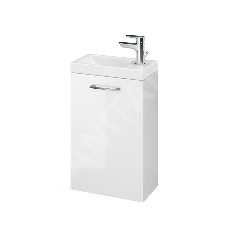 Cersanit Lara - Meuble avec lavabo, 59x39x22 cm, 1 porte, charnières G/D, blanc S801-187-DSM