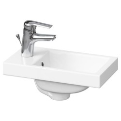 Cersanit Lara - Meuble avec lavabo, 59x39x22 cm, 1 porte, charnières G/D, blanc S801-187-DSM