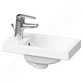 Cersanit Lara - Meuble avec lavabo, 59x39x22 cm, 1 porte, charnières G/D, noyer S801-188-DSM