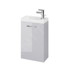 Cersanit Lara - Meuble avec lavabo, 59x39x22 cm, 1 porte, charnières G/D, gris S801-189