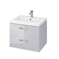 Cersanit Lara - Armoire avec lavabo, 45x59x45 cm, 2 tiroirs, gris S801-213-DSM