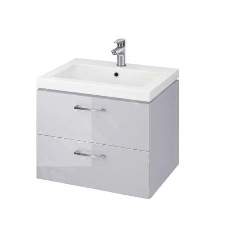 Cersanit Lara - Armoire avec lavabo, 45x59x45 cm, 2 tiroirs, gris S801-213-DSM