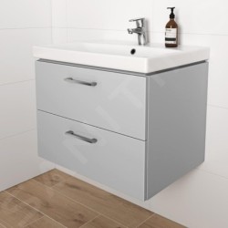 Cersanit Lara - Armoire avec lavabo, 45x59x45 cm, 2 tiroirs, gris S801-213-DSM