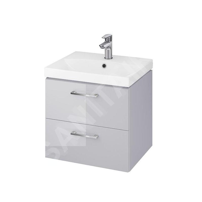 Cersanit Lara - Meuble avec lavabo, 46x49x40 cm, 2 tiroirs, gris S801-215-DSM Cersanit Lara - Meuble avec lavabo, 46x49x40 cm, 2 tiroirs, gris S801-215-DSM
