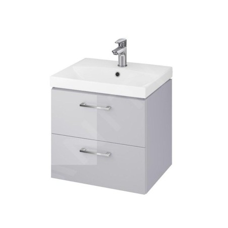 Cersanit Lara - Meuble avec lavabo, 46x49x40 cm, 2 tiroirs, gris S801-215-DSM