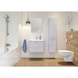 Cersanit Lara - Meuble avec lavabo, 46x49x40 cm, 2 tiroirs, gris S801-215-DSM