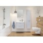 Cersanit Lara - Meuble avec lavabo, 46x49x40 cm, 2 tiroirs, gris S801-215-DSM Cersanit Lara - Meuble avec lavabo, 46x49x40 cm, 2 tiroirs, gris S801-215-DSM