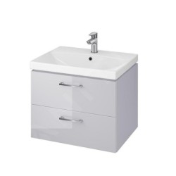 Cersanit Lara - Armoire avec lavabo, 45x59x45 cm, 2 tiroirs, gris S801-216-DSM