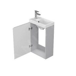 Cersanit Moduo - Meuble avec lavabo, 59x39x22 cm, 1 porte, charnières G/D, gris S801-217-DSM