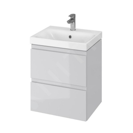 Cersanit Moduo - Meuble avec lavabo, 57x49x40 cm, 2 tiroirs, gris S801-219-DSM