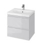 Cersanit Moduo - Meuble avec lavabo, 57x60x45 cm, 2 tiroirs, gris S801-222-DSM Cersanit Moduo - Meuble avec lavabo, 57x60x45 cm, 2 tiroirs, gris S801-222-DSM