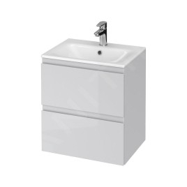 Cersanit Moduo - Meuble avec lavabo, 57x49x40 cm, 2 tiroirs, gris S801-311-DSM