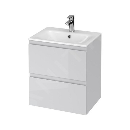 Cersanit Moduo - Meuble avec lavabo, 57x49x40 cm, 2 tiroirs, gris S801-311-DSM