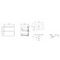 Cersanit Moduo - Meuble avec lavabo, 57x60x45 cm, 2 tiroirs, gris S801-313-DSM Cersanit Moduo - Meuble avec lavabo, 57x60x45 cm, 2 tiroirs, gris S801-313-DSM