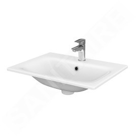 Cersanit Moduo - Meuble avec lavabo, 57x60x45 cm, 2 tiroirs, gris S801-313-DSM