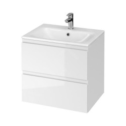 Cersanit Moduo - Meuble avec lavabo, 57x60x45 cm, 2 tiroirs, blanc S801-314-DSM