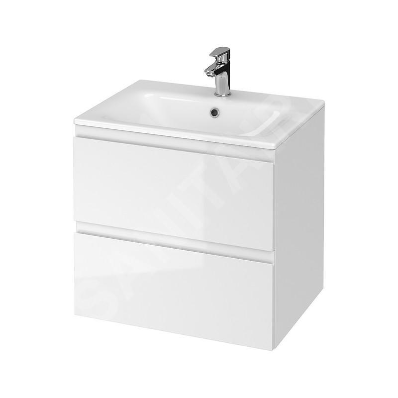Cersanit Moduo - Meuble avec lavabo, 57x60x45 cm, 2 tiroirs, blanc S801-314-DSM Cersanit Moduo - Meuble avec lavabo, 57x60x45 cm, 2 tiroirs, blanc S801-314-DSM