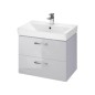 Cersanit Lara - Meuble avec lavabo, 46x59x38 cm, 2 tiroirs, gris S801-317-DSM Cersanit Lara - Meuble avec lavabo, 46x59x38 cm, 2 tiroirs, gris S801-317-DSM