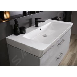 Cersanit Lara - Meuble avec lavabo, 46x59x38 cm, 2 tiroirs, blanc S801-318-DSM