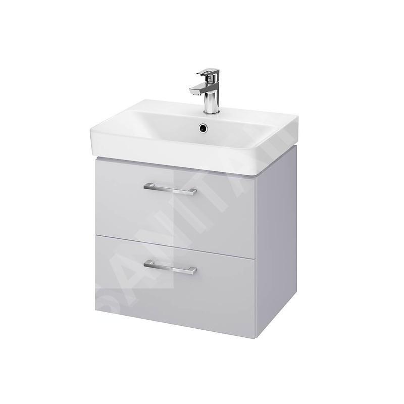 Cersanit Lara - Meuble avec lavabo, 46x49x35 cm, 2 tiroirs, gris S801-320-DSM Cersanit Lara - Meuble avec lavabo, 46x49x35 cm, 2 tiroirs, gris S801-320-DSM