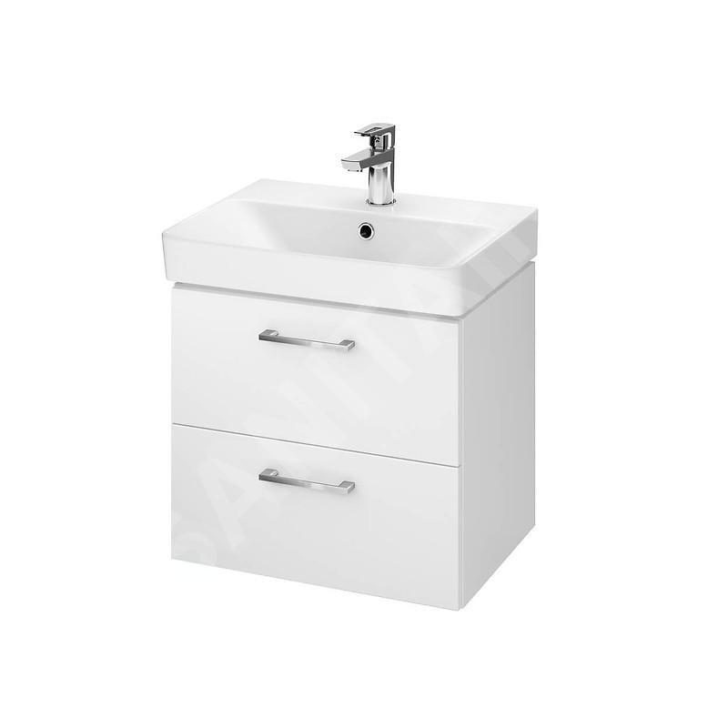Cersanit Lara - Meuble avec lavabo, 46x49x35 cm, 2 tiroirs, blanc S801-321-DSM