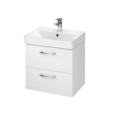 Cersanit Lara - Meuble avec lavabo, 46x49x35 cm, 2 tiroirs, blanc S801-321-DSM