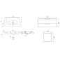 Cersanit Lara - Meuble avec lavabo, 46x99x45 cm, 2 tiroirs, gris S801-332-DSM Cersanit Lara - Meuble avec lavabo, 46x99x45 cm, 2 tiroirs, gris S801-332-DSM