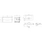 Cersanit Lara - Meuble avec lavabo, 45x79x45 cm, 2 tiroirs, gris S801-340-DSM Cersanit Lara - Meuble avec lavabo, 45x79x45 cm, 2 tiroirs, gris S801-340-DSM