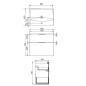 Cersanit City - Meuble avec lavabo, 74x79x45 cm, 2 tiroirs, blanc S801-423