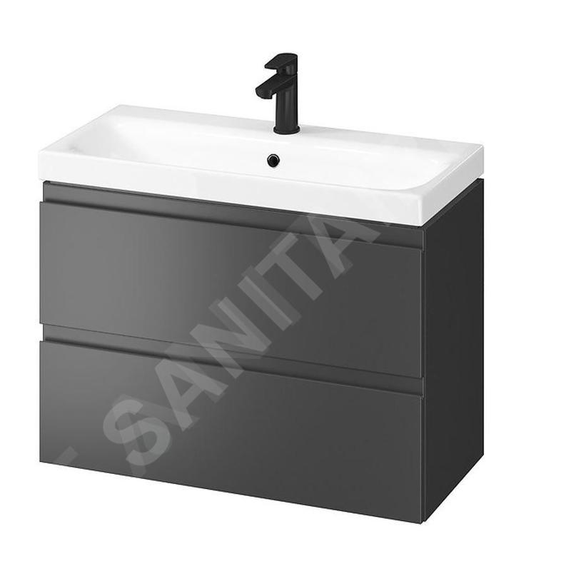 Cersanit Moduo - Meuble avec lavabo, 57x80x38 cm, 2 tiroirs, anthracite S801-468-DSM Cersanit Moduo - Meuble avec lavabo, 57x80x38 cm, 2 tiroirs, anthracite S801-468-DSM
