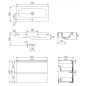 Cersanit Moduo - Meuble avec lavabo, 57x80x38 cm, 2 tiroirs, anthracite S801-468-DSM Cersanit Moduo - Meuble avec lavabo, 57x80x38 cm, 2 tiroirs, anthracite S801-468-DSM