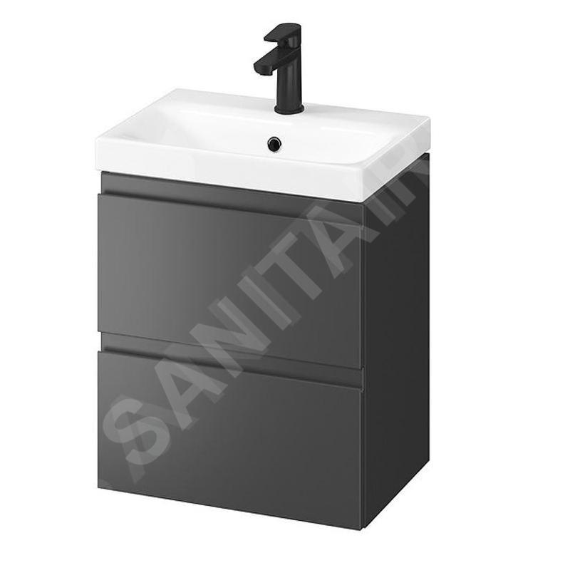 Cersanit Moduo - Meuble avec lavabo, 57x50x35 cm, 2 tiroirs, anthracite S801-470-DSM Cersanit Moduo - Meuble avec lavabo, 57x50x35 cm, 2 tiroirs, anthracite S801-470-DSM