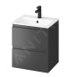 Cersanit Moduo - Meuble avec lavabo, 57x49x40 cm, 2 tiroirs, anthracite S801-471-DSM Cersanit Moduo - Meuble avec lavabo, 57x49x40 cm, 2 tiroirs, anthracite S801-471-DSM