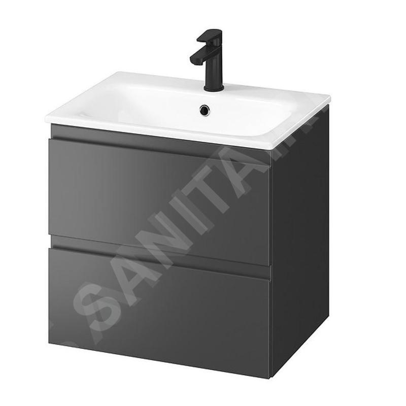 Cersanit Moduo - Meuble avec lavabo, 57x60x45 cm, 2 tiroirs, anthracite S801-472-DSM Cersanit Moduo - Meuble avec lavabo, 57x60x45 cm, 2 tiroirs, anthracite S801-472-DSM