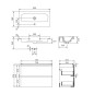 Cersanit Moduo - Meuble avec lavabo, 57x80x38 cm, 2 tiroirs, anthracite S801-476
