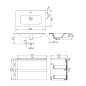 Cersanit Moduo - Meuble avec lavabo, 57x80x45 cm, 2 tiroirs, anthracite S801-481 Cersanit Moduo - Meuble avec lavabo, 57x80x45 cm, 2 tiroirs, anthracite S801-481