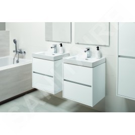 Cersanit Crea - Meuble-lavabo, 53x49x40 cm, 2 tiroirs, blanc S924-002