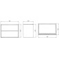 Cersanit Crea - Meuble-lavabo, 53x79x45 cm, 2 tiroirs, blanc S924-004 Cersanit Crea - Meuble-lavabo, 53x79x45 cm, 2 tiroirs, blanc S924-004