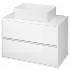 Cersanit Crea - Meuble-lavabo, 53x79x45 cm, 2 tiroirs, blanc S924-005