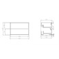 Cersanit Crea - Meuble-lavabo, 53x79x45 cm, 2 tiroirs, blanc S924-005 Cersanit Crea - Meuble-lavabo, 53x79x45 cm, 2 tiroirs, blanc S924-005
