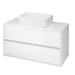 Cersanit Crea - Meuble-lavabo, 53x100x45 cm, 2 tiroirs, blanc S924-006