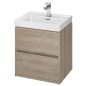 Cersanit Crea - Meuble-lavabo, 53x49x40 cm, 2 tiroirs, chêne S924-007 Cersanit Crea - Meuble-lavabo, 53x49x40 cm, 2 tiroirs, chêne S924-007