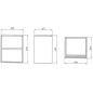 Cersanit Crea - Meuble-lavabo, 53x49x40 cm, 2 tiroirs, chêne S924-007 Cersanit Crea - Meuble-lavabo, 53x49x40 cm, 2 tiroirs, chêne S924-007