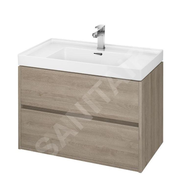 Cersanit Crea - Meuble-lavabo, 53x79x45 cm, 2 tiroirs, chêne S924-009 Cersanit Crea - Meuble-lavabo, 53x79x45 cm, 2 tiroirs, chêne S924-009