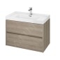 Cersanit Crea - Meuble-lavabo, 53x79x45 cm, 2 tiroirs, chêne S924-009 Cersanit Crea - Meuble-lavabo, 53x79x45 cm, 2 tiroirs, chêne S924-009