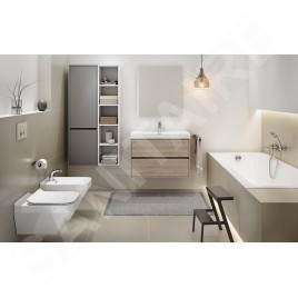 Cersanit Crea - Meuble-lavabo, 53x79x45 cm, 2 tiroirs, chêne S924-009