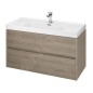 Cersanit Crea - Meuble-lavabo, 53x99x45 cm, 2 tiroirs, chêne S924-011 Cersanit Crea - Meuble-lavabo, 53x99x45 cm, 2 tiroirs, chêne S924-011