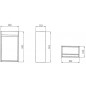 Cersanit Crea - Meuble-lavabo, 59x39x22 cm, 1 porte, charnières G/D, gris S924-014 Cersanit Crea - Meuble-lavabo, 59x39x22 cm, 1 porte, charnières G/D, gris S924-014